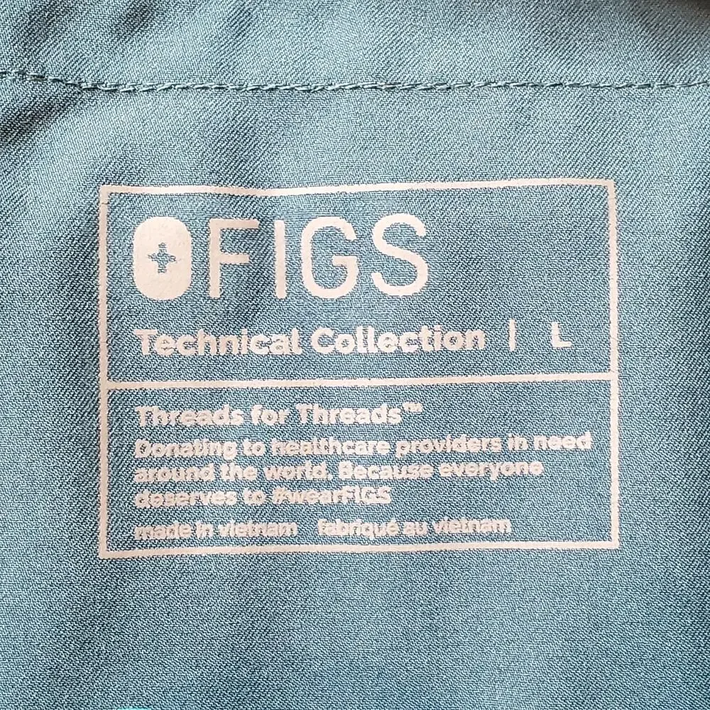 Figs Men's Size L Axim Cargo Scrub Straight Leg Pants Teal M22SW2010